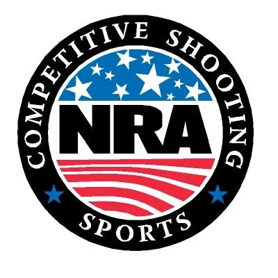 NRA Competitive Shooting Sports logo featuring stars and stripes design.